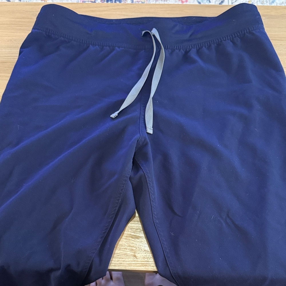 Figs women’s navy  Blue wide leg with Gray Drawstring